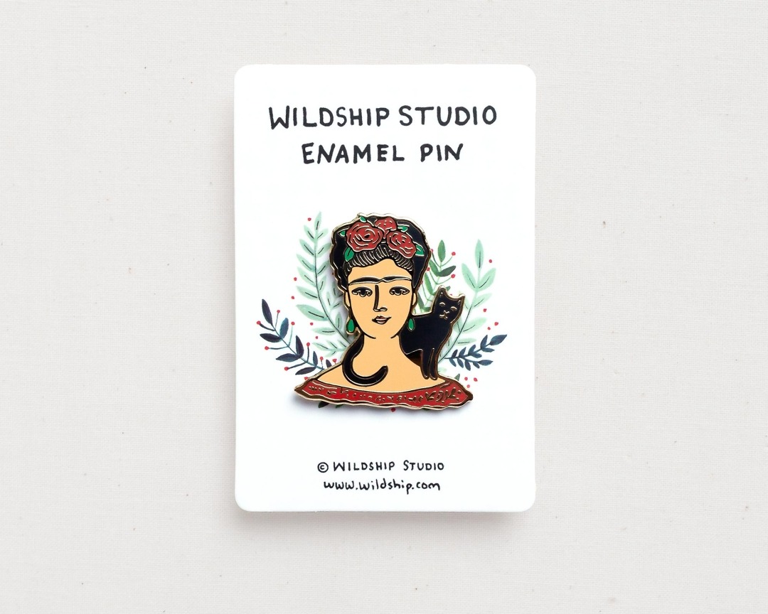 Frida Kahlo enamel pin lapel badge