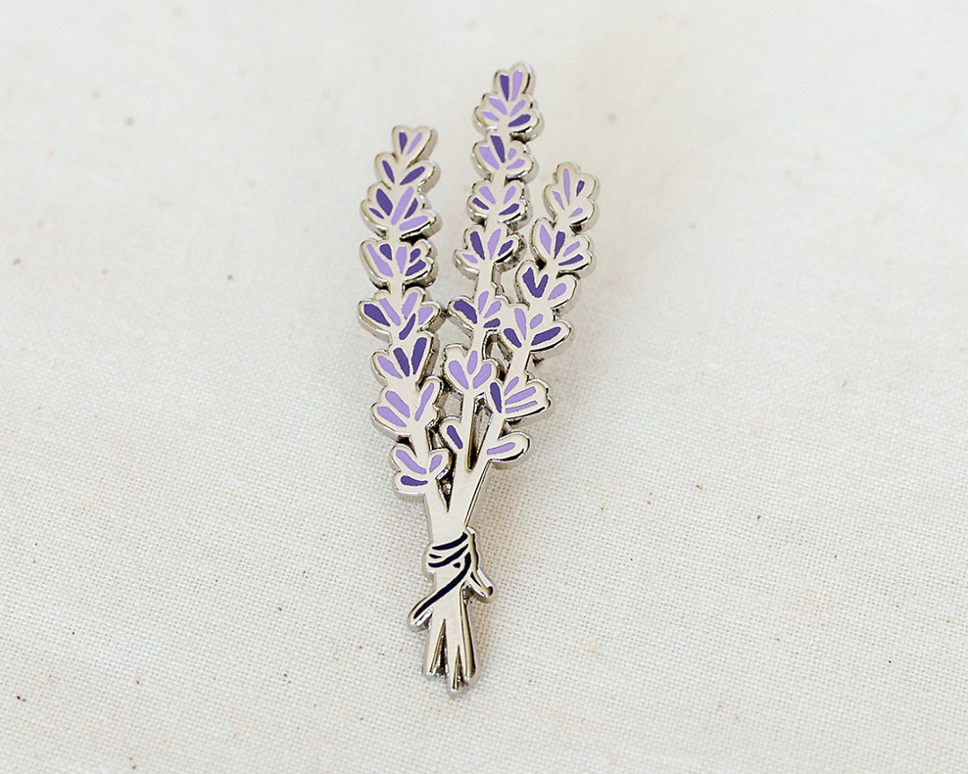 seconds quality lavender enamel pin by wildship studio
