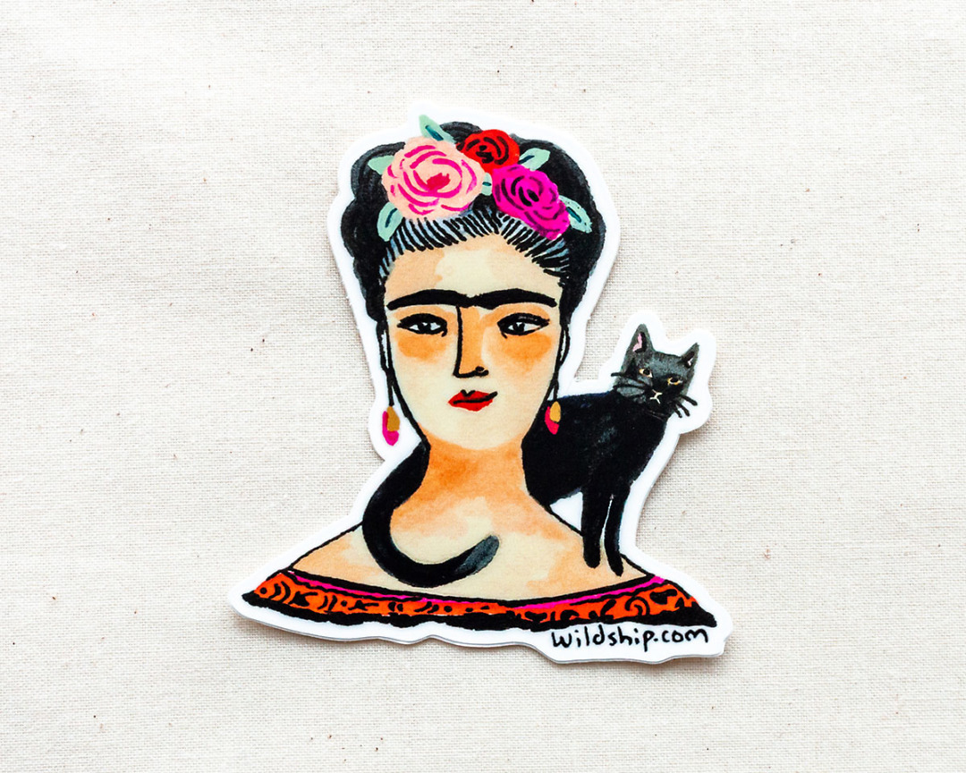frida kahlo sticker by wildship studio
